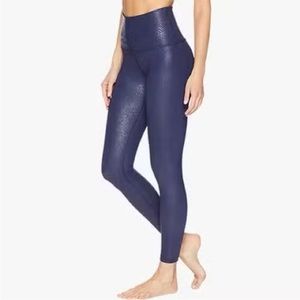 Beyond Yoga Navy Blue Viper Snakeskin Shine Leggings - Size S